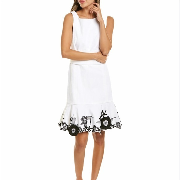 Natori Dresses & Skirts - NWT Josie Natori‎ White and Black Floral Dress Size 6